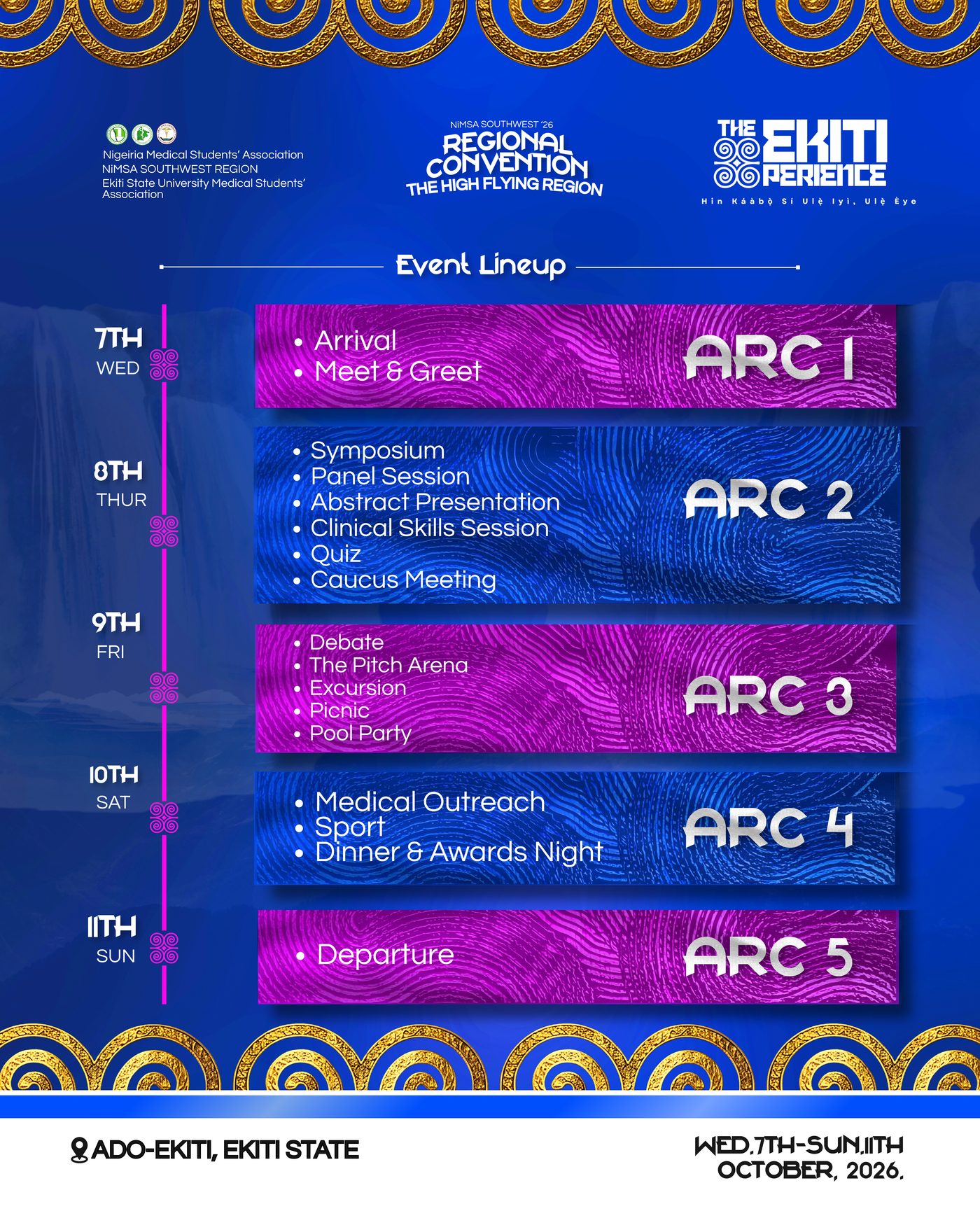 Event lineup: official convention poster